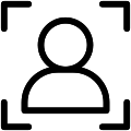 User Scan Vector SVG Line Icon