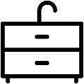 Bathroom Cabinet 2 Vector SVG Line Icon