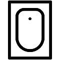 Bathtub 4 Vector SVG Line Icon