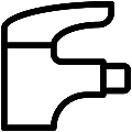 Bidet Faucet Vector SVG Line Icon
