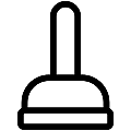 Plunger Vector SVG Line Icon
