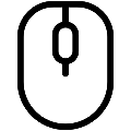 Computer Mouse Vector SVG Line Icon
