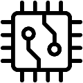 Cpu 3 Vector SVG Line Icon