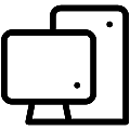 Desktop Computer Vector SVG Line Icon