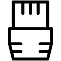 Ethernet Cable Vector SVG Line Icon