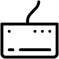 Keyboard 2 Vector SVG Line Icon