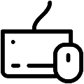 Keyboard Mouse Vector SVG Line Icon