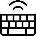 Keyboard Wireless Vector SVG Line Icon