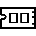 M2 Ssd Drive Vector SVG Line Icon