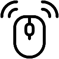 Mouse Wireless Vector SVG Line Icon