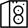 Pc Case 2 Vector SVG Line Icon
