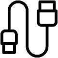 Usb Cable Vector SVG Line Icon