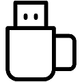 Usb Card Reader Vector SVG Line Icon
