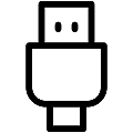 Usb Plug Vector SVG Line Icon