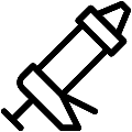 Caulk Gun Vector SVG Line Icon