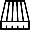 Decking Board Vector SVG Line Icon