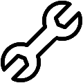Double Wrench Vector SVG Line Icon