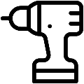 Drill Vector SVG Line Icon