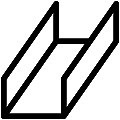 Drywall Profile 2 Vector SVG Line Icon