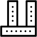 Drywall Profile Vector SVG Line Icon