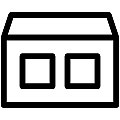 Hollow Brick Vector SVG Line Icon