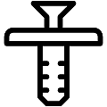 Insulation Fixing Vector SVG Line Icon
