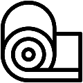 Insulation Roll Vector SVG Line Icon
