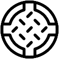 Manhole Cover Vector SVG Line Icon
