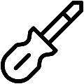 Phillips Screwdriver Vector SVG Line Icon