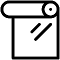 Plastic Film Roll Vector SVG Line Icon
