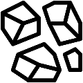 Rocks Vector SVG Line Icon