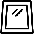 Roof Window Vector SVG Line Icon