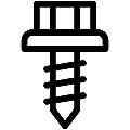 Roofing Screw Vector SVG Line Icon