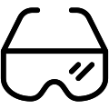 Safety Glasses Vector SVG Line Icon