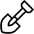 Shovel Vector SVG Line Icon