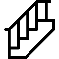Stairs Vector SVG Line Icon