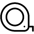Tape Measure Vector SVG Line Icon