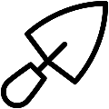 Trowel Vector SVG Line Icon