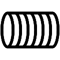 Corrugated Pipe Vector SVG Line Icon