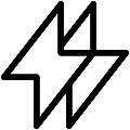Double Lightning Vector SVG Line Icon