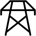 Electric Tower Vector SVG Line Icon