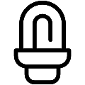 Energy Saving Lamp Vector SVG Line Icon