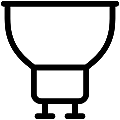 Gu10 Lamp Vector SVG Line Icon