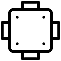 Junction Box Vector SVG Line Icon