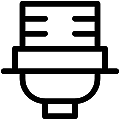 Lamp Holder Vector SVG Line Icon