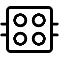 Led Backlight Module Vector SVG Line Icon