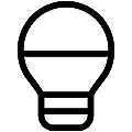 Led Lamp Vector SVG Line Icon