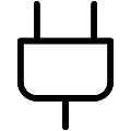 Plug Vector SVG Line Icon