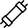 Tube Lamp Vector SVG Line Icon