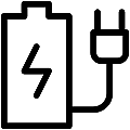 Battery Plug Vector SVG Line Icon
